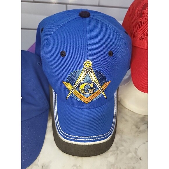 Freemason Mason Masonic Hats Caps (3) Embroidered Adjustable *READ - Picture 3 of 13